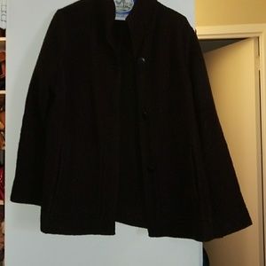 Boiled wool dress up or down jacket